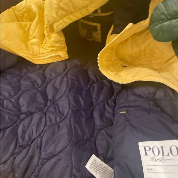Polo by Ralph Lauren Yellow Puffer Jacket with Hood
